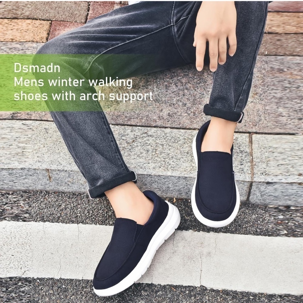 NWT Amazon Dsmadn Men’s Fleece Lining High Arch Shoes Size 40/7.5